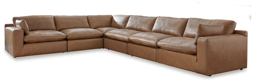 Emilia - Sectional Light Brown 6 Pc. Sectional