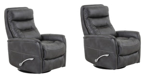 Gemini - 33.5" Swivel Glider Recliner (Set of 2) Flint