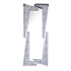Noralie - 63" Floor Mirror - Mirrored & Faux Diamonds