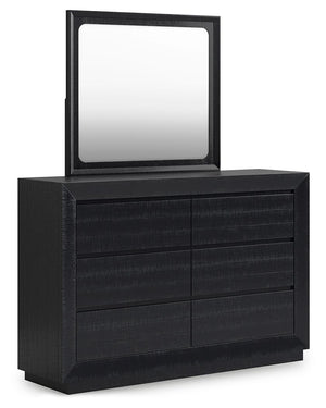 Londer - Dresser And Mirror - Black