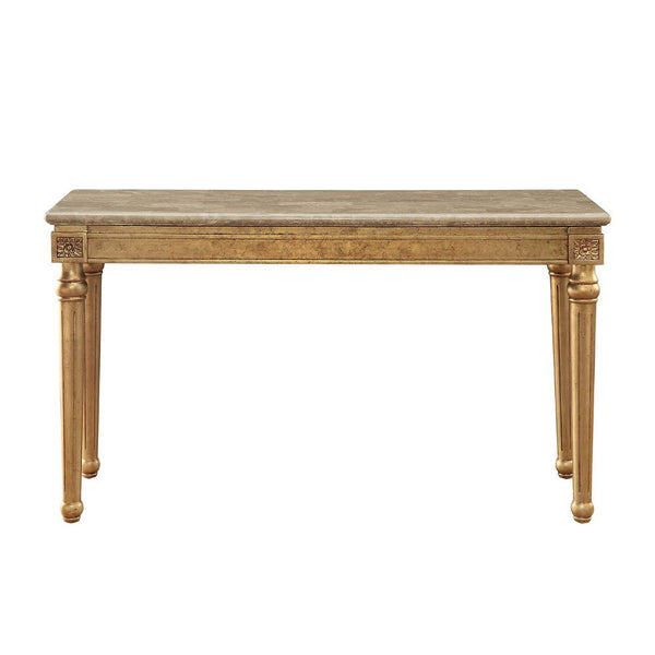 Daesha - Sofa Table - Marble Top & Antique Gold