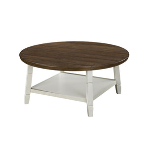 Flaherty - 3 Piece Occasional Set (1 Coffee & 2 End Tables) - Brown / White