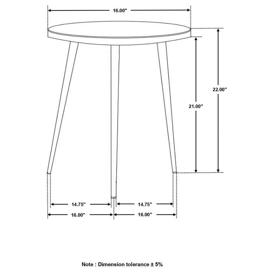 Acheson - Round Marble Top Side Table - White And Gold