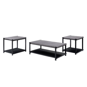 Linea - 3 Piece Occasional Set (1 Coffee & 2 End Tables) - Dark Gray