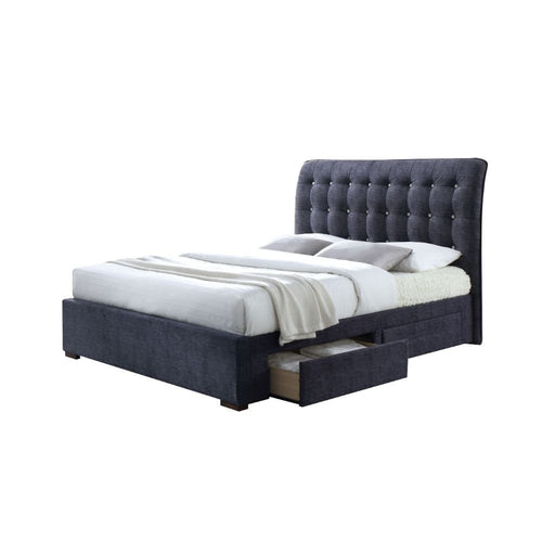 Drorit - Bed w/Storage Dark Gray King