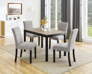 Forana - 5 Piece Dining Room Set - Light Brown / Black