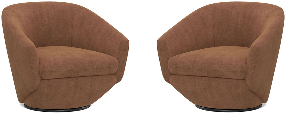 The Twist - Swivel Chair Dark Brown 2 Pieces