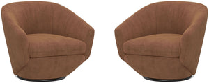 The Twist - Swivel Chair Dark Brown 2 Pieces
