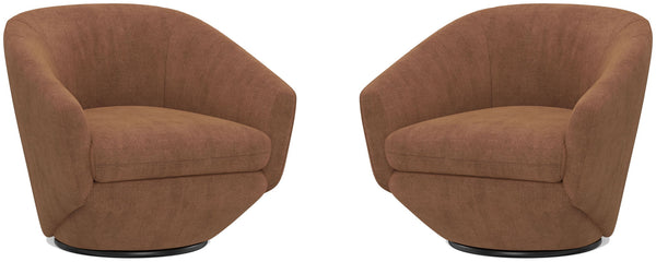 The Twist - Swivel Chair Dark Brown 2 Pieces