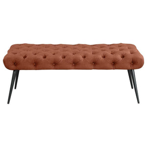 Ella - Upholstered Tufted Bench Metal Legs
