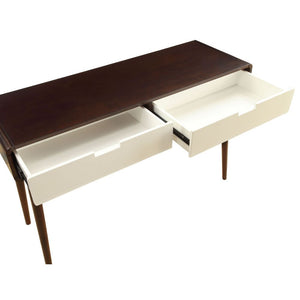 Christa - Accent Table - Espresso & White