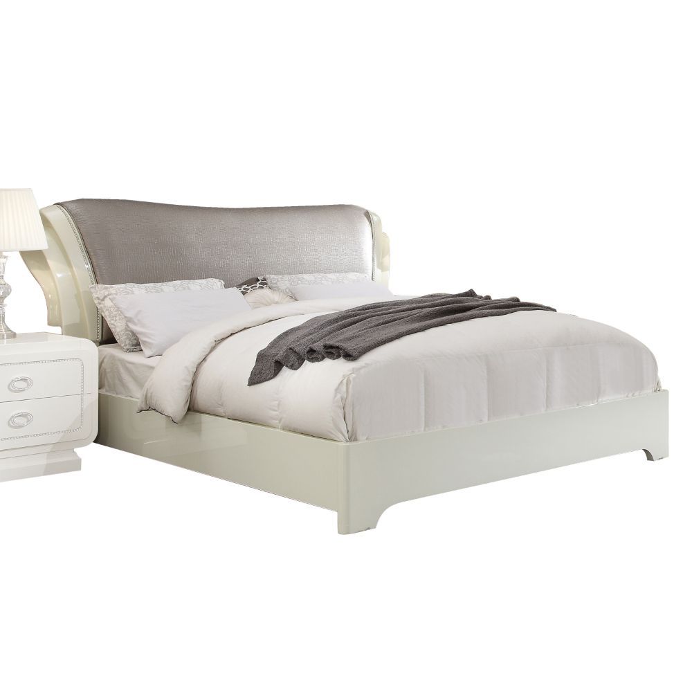 Bellagio - Bed White High Gloss
