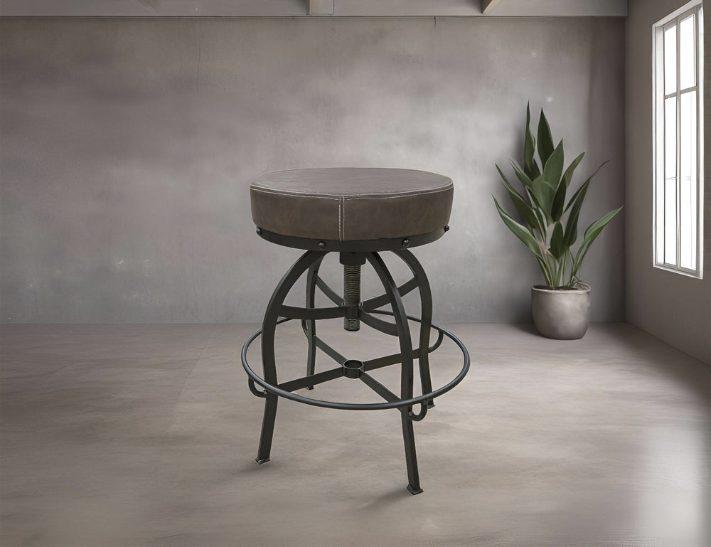 Barstools - Adjustable Swivel Stool - Brown