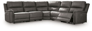 Bleckley - Reclining Sectional Dark Gray 5 Pc. Power Reclining Sectional