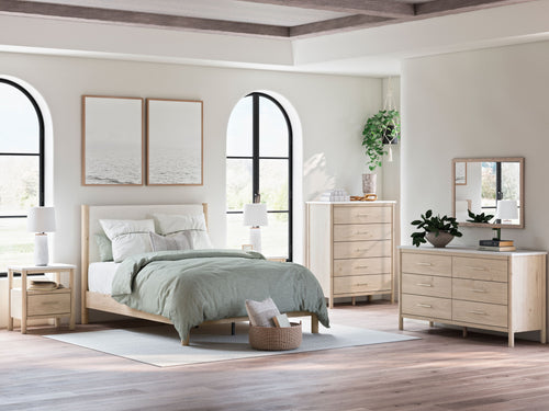 Cadmori - Panel Bedroom Set Beige Queen