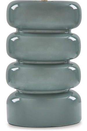 Clayard - Ceramic Table Lamp - Gray Blue