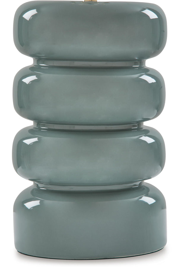 Clayard - Ceramic Table Lamp - Gray Blue