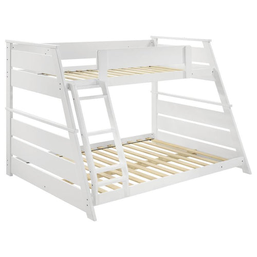 Holden - Wood Veneer Bunk Bed White Twin over Full