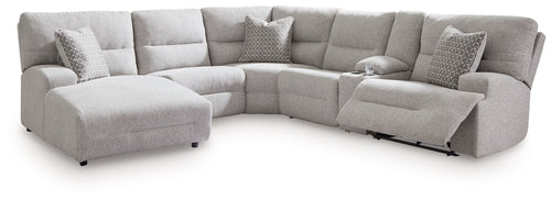 Acklen Place - Reclining Sectional Gray 6 Pc. Power Reclining Sectional With LAF Power Reclining Back Chaise