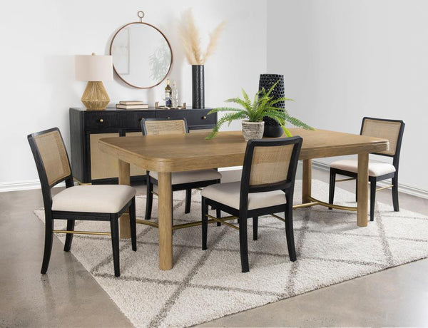 Arini - Extension Leaf Dining Table Set Black 5 Pc. Table, 4 Chairs