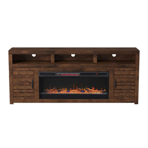 Sausalito - 78" Electric Fireplace TV Stand - Whiskey