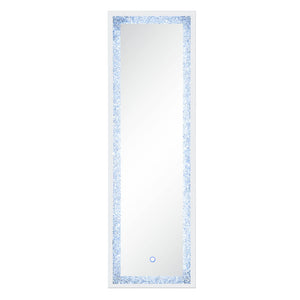 Noralie - 60" Floor Mirror With LED - Mirrored & Faux Diamonds