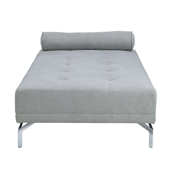 Quenti - Sofa Bed With Pillow - Gray Melange Velvet