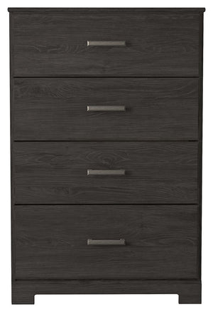 Belachime - Charcoal - Four Drawer Chest