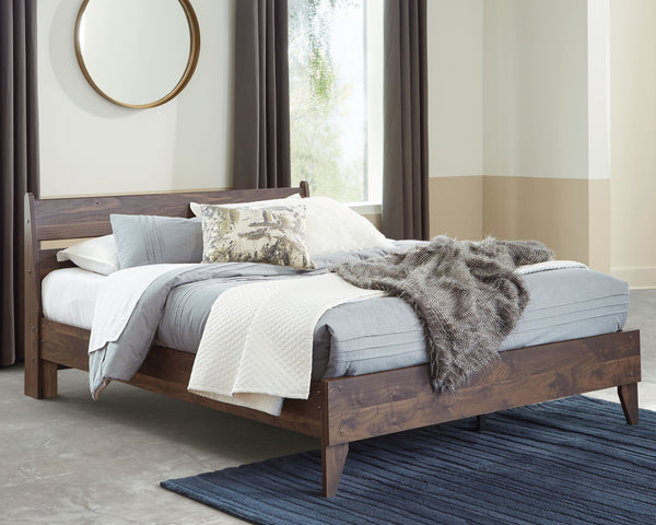 Calverson - Panel Platform Bed Light Brown