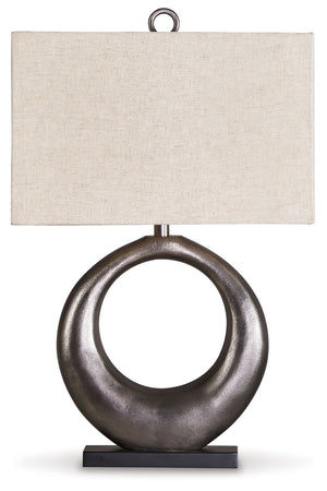 Saria - Metal Table Lamp  - Antique Silver Finish