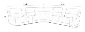 Hancock - Zero Gravity Power Reclining Sectional With Power Adjustable Headrests