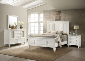 Sandy Beach - Panel Bed Bedroom Set White
