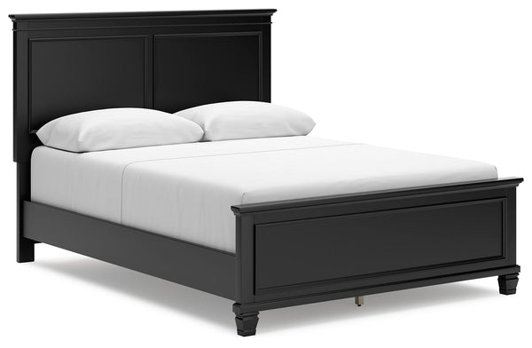 Lanolee - Panel Bed Black Queen None