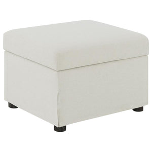 Winter - Upholstered Hydraulic Lift Top Storage Ottoman Beige