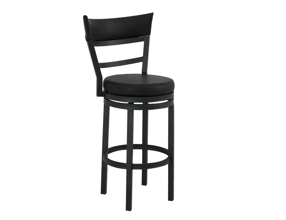 Gray II - Upholstered Barstool Black