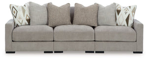 Aslan Court - Sectional Gray 3 Pc. Sofa Sectional