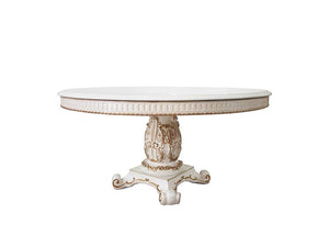 Vendom - Dining Table - Antique Pearl Finish - 76"