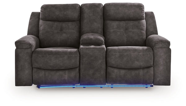 Brysonview - Double Reclining Loveseat With Console - Charcoal