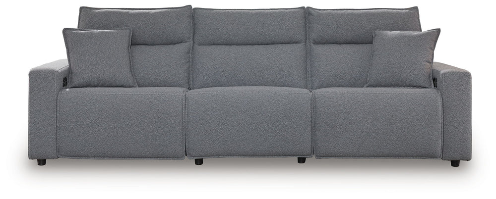 ModMax II - Salt And Pepper - Reclining Sectional Gray 3 Pc. Power Reclining Sectional
