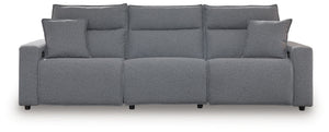 ModMax II - Salt And Pepper - Reclining Sectional Gray 3 Pc. Power Reclining Sectional