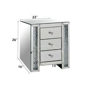 Nysa - Accent Table - Mirrored & Faux Crystals