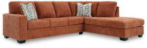 Aviemore - Sectional Orange 2 Pc. Right Arm Facing Corner Chaise Sectional