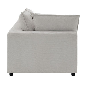 Marisa - Modular Left Facing Loveseat With 2 Pillows - Beige Boucle