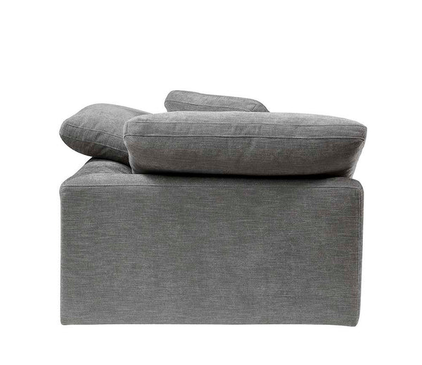 Naveen - Linen Modular Wedge With Pillow - Gray