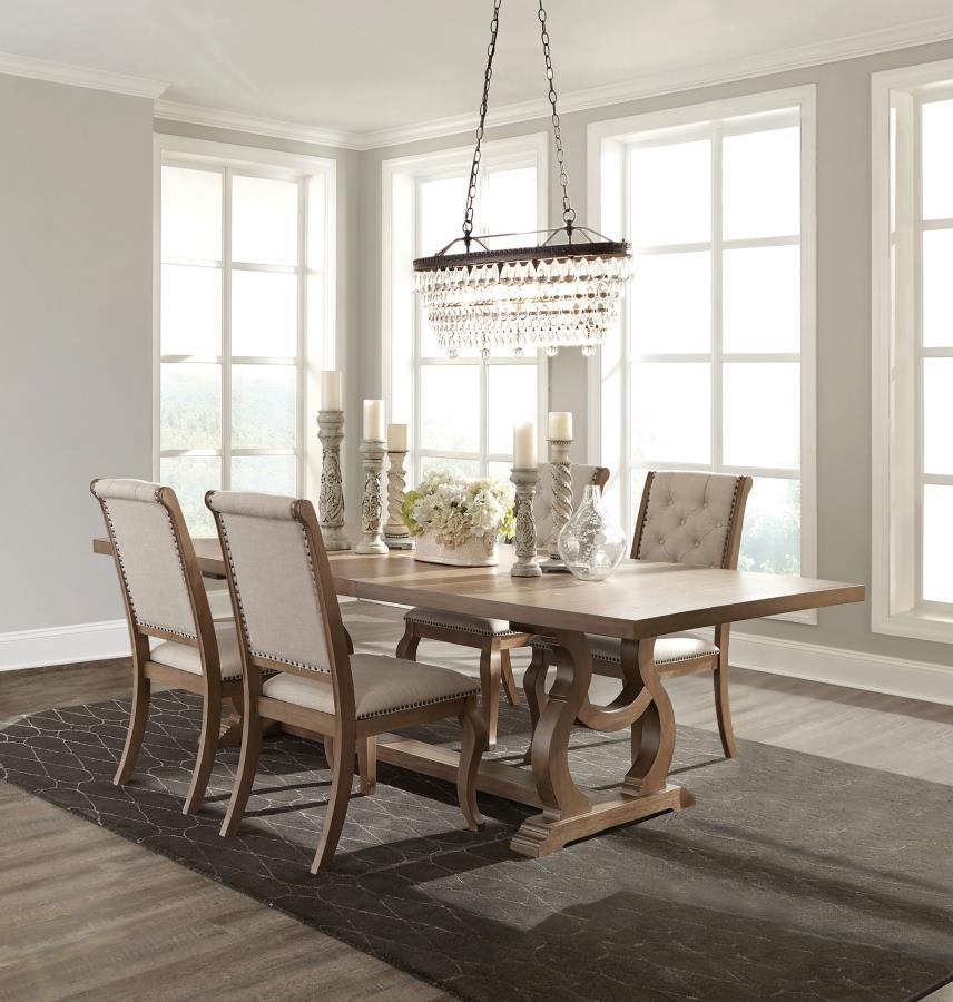 Brockway - Extension Leaf Dining Set Beige 5 Pc. Table, 4 Chairs