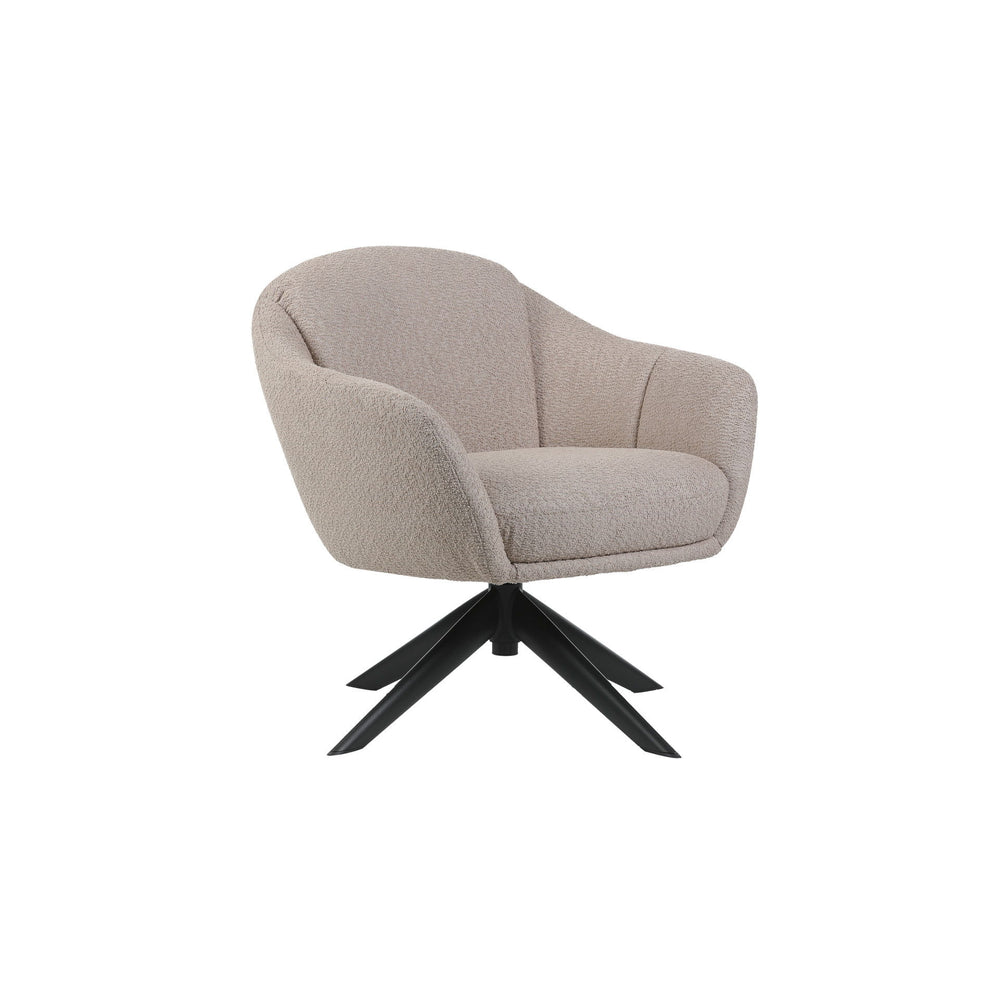 Fleming - Boucle Swivel Lounge Chair Dark Gray 1 Piece