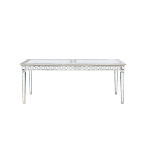 Varian - Dining Table (78"L) - Mirrored & Antique Platinum