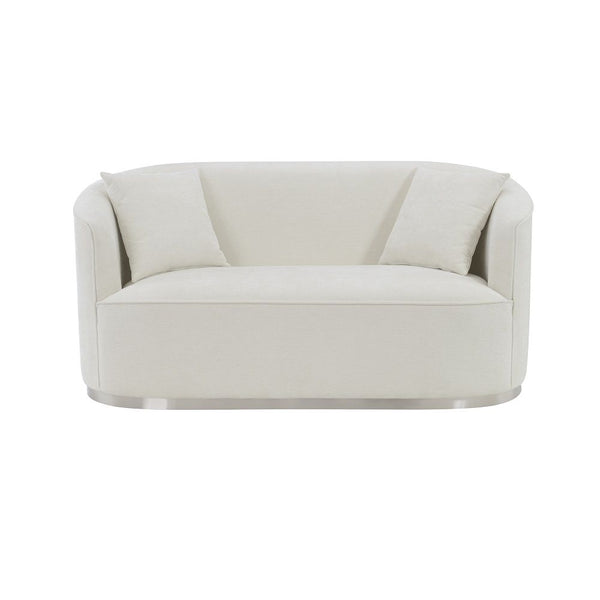 Odette - Loveseat With 2 Pillows - Beige