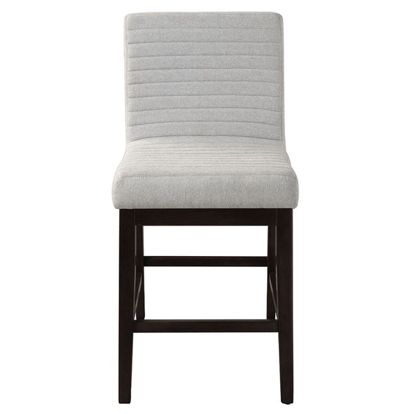 Edwyn - Counter Height Chair (Set of 2) - Gray Linen & Espresso