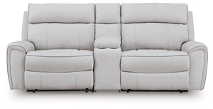 Social Pointe - Reclining Sectional Gray 3 Pc. Reclining Sectional With Console
